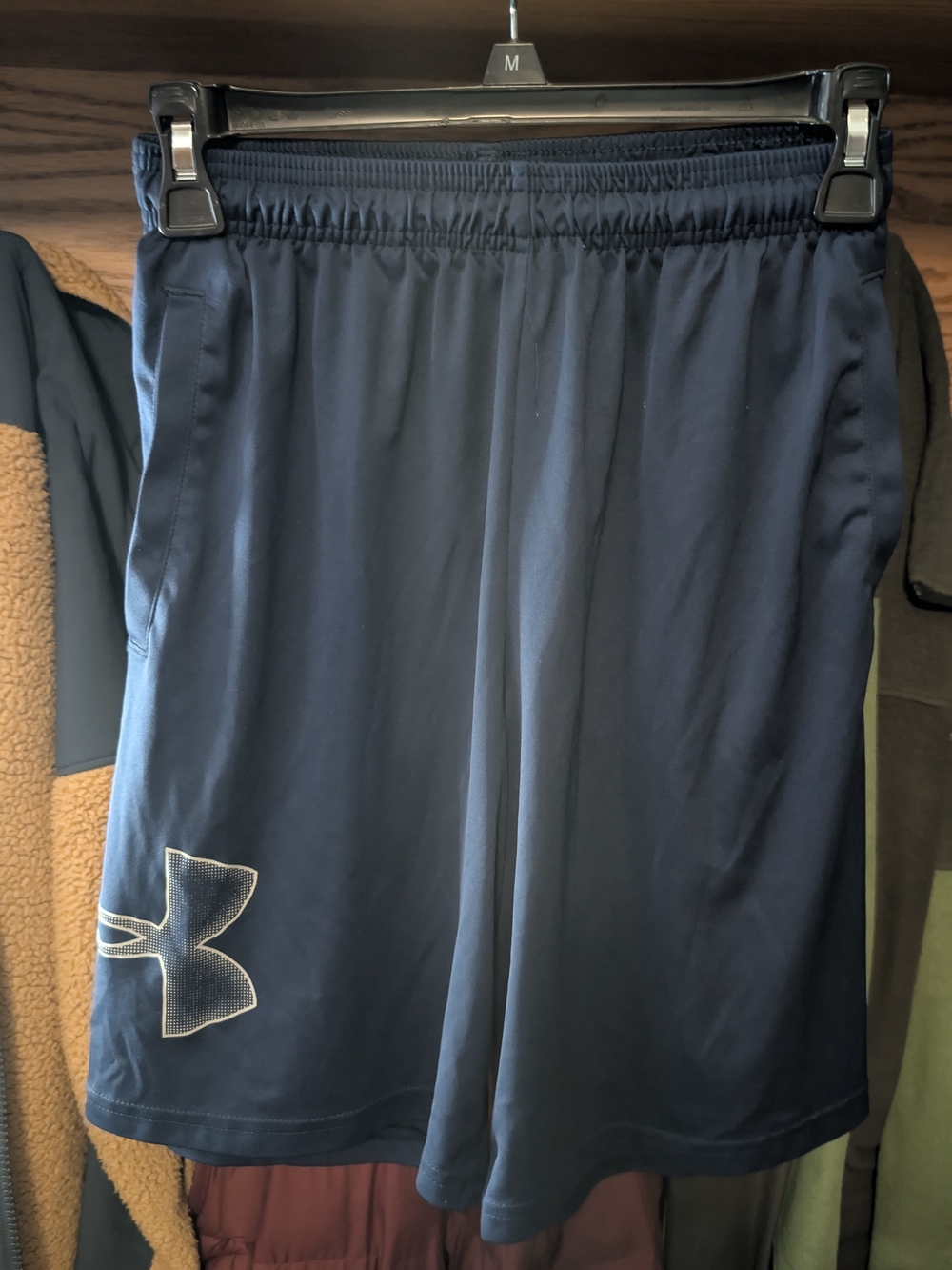 Under Armour Navy Blue Performance Shorts with Logo